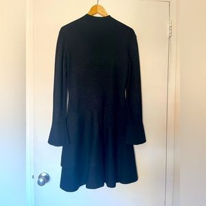 Hugo Boss black with gold metallic thread dress